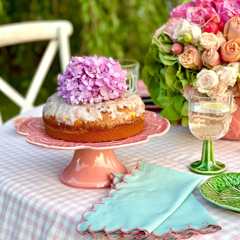 Bordallo Pinheiro Bordallo Pinheiro|Serving Plates|Pink Cabbage Cake Stand
