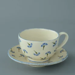 Brixton Pottery Brixton Pottery|Teacups & Saucers|Cornflower Breakfast Cup & Saucer