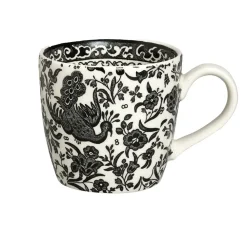 Burleigh Pottery Burleigh Pottery|Black Regal Peacock Osbourne Mug