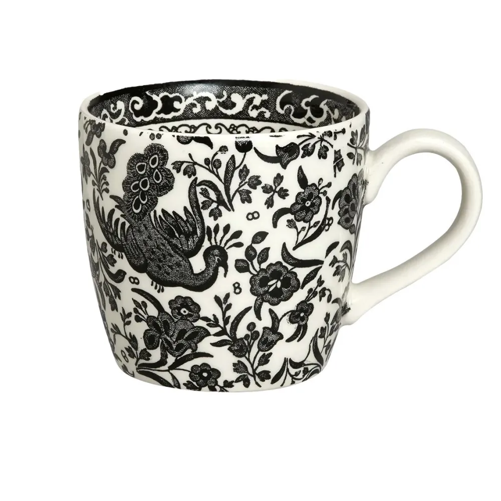 Burleigh Pottery Burleigh Pottery|Black Regal Peacock Osbourne Mug