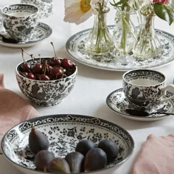 Burleigh Pottery Burleigh Pottery|Teacups & Saucers|Black Regal Peacock Teacup & Saucer