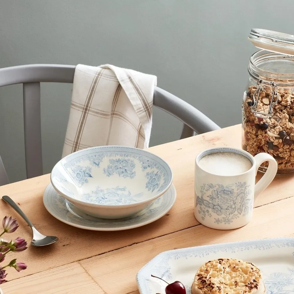 Burleigh Pottery Burleigh Pottery|Blue Asiatic Pheasants Pudding & Soup Bowl