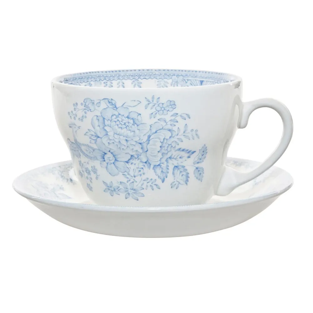 Burleigh Pottery Burleigh Pottery|Teacups & Saucers|Blue Asiatic Pheasants Breakfast Cup Gift Set