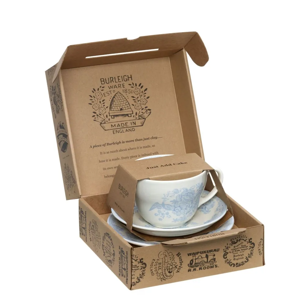 Burleigh Pottery Burleigh Pottery|Teacups & Saucers|Blue Asiatic Pheasants Breakfast Cup Gift Set