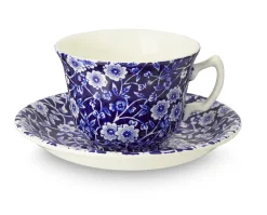 Burleigh Pottery Burleigh Pottery|Teacups & Saucers|Blue Calico Teacup & Saucer