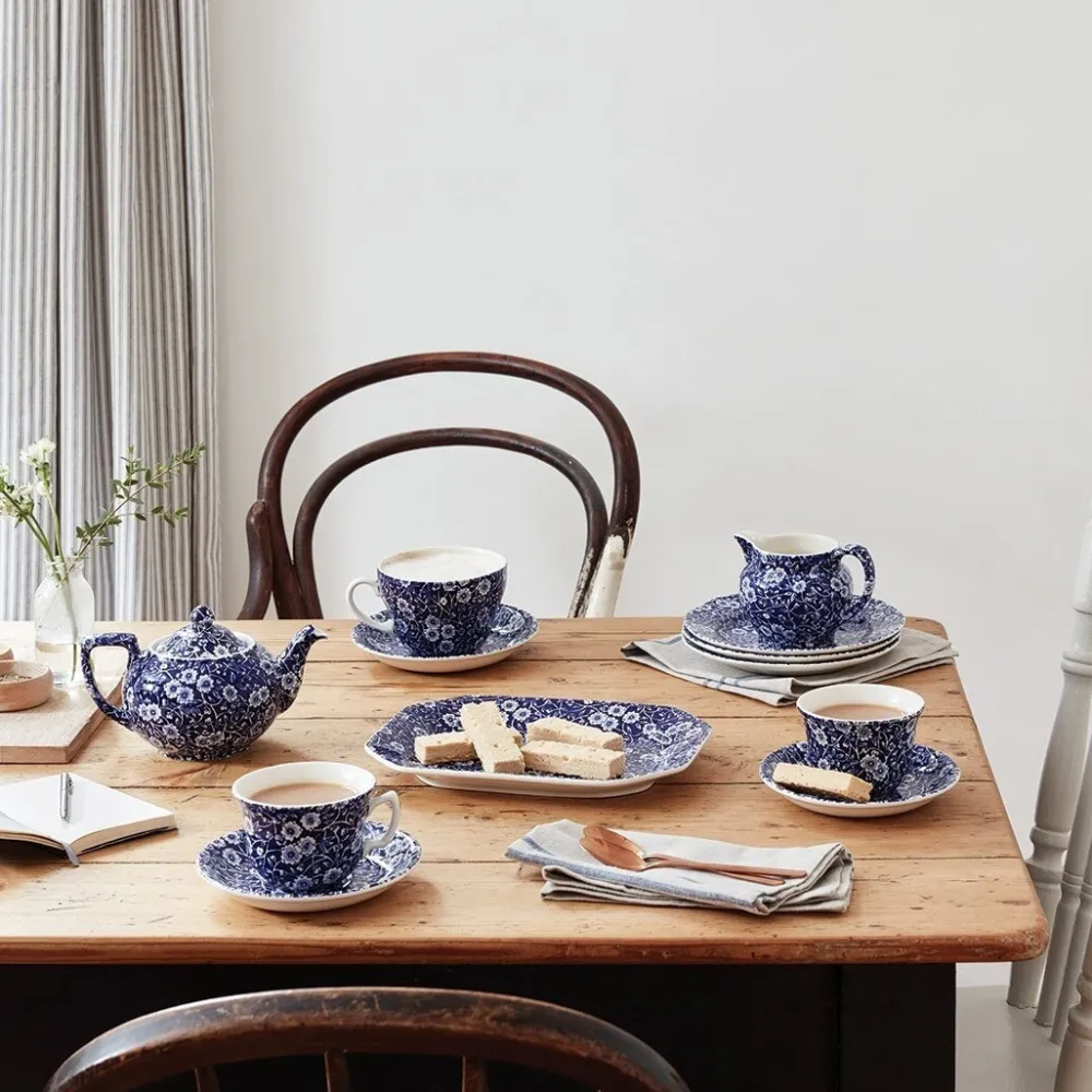 Burleigh Pottery Burleigh Pottery|Teacups & Saucers|Blue Calico Teacup & Saucer