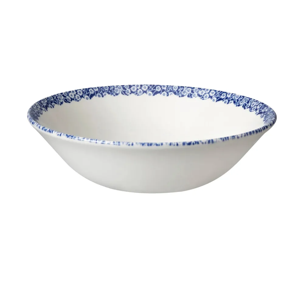Burleigh Pottery Burleigh Pottery|Blue Calico Cat Cereal Bowl