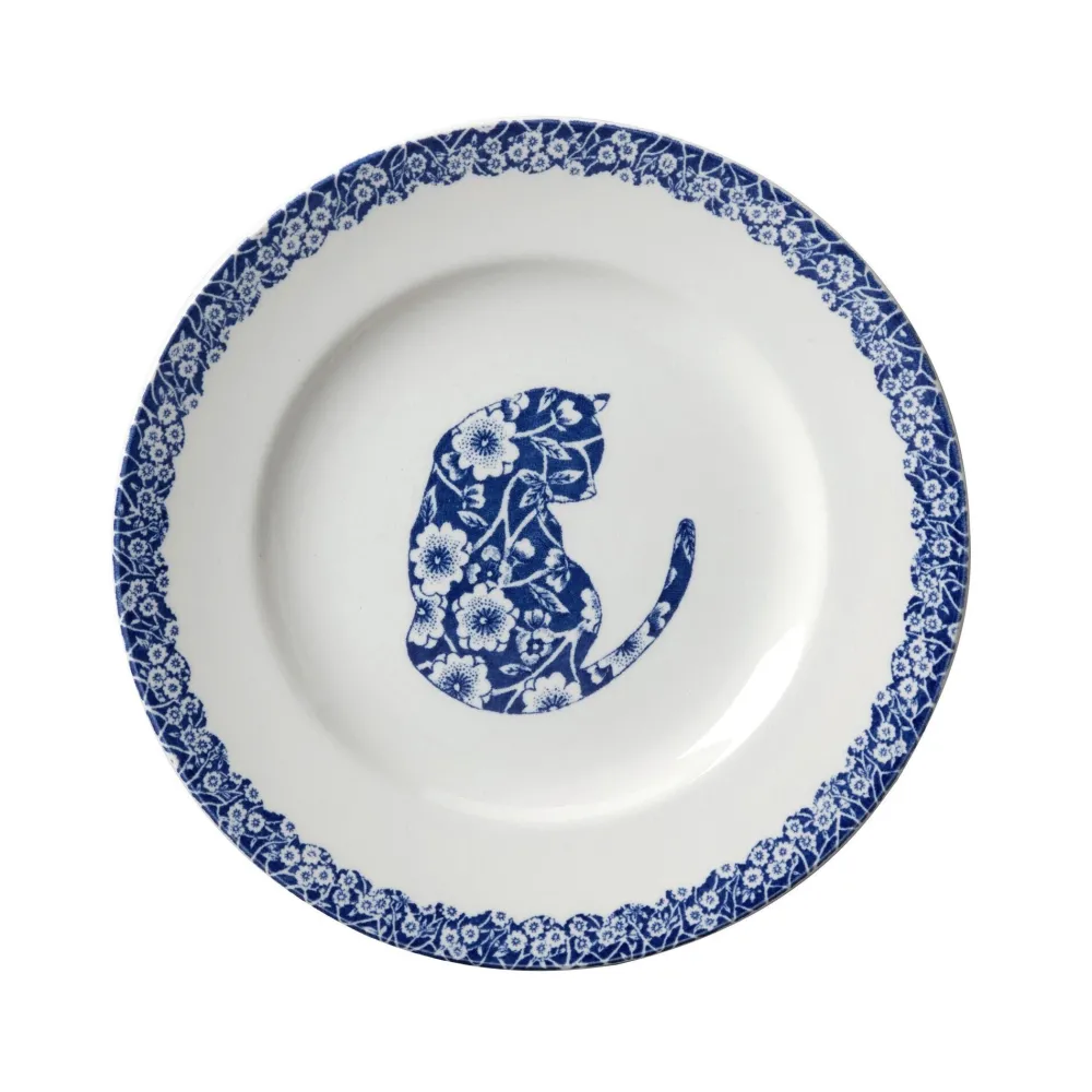 Burleigh Pottery Burleigh Pottery|Blue Calico Cat Small Plate