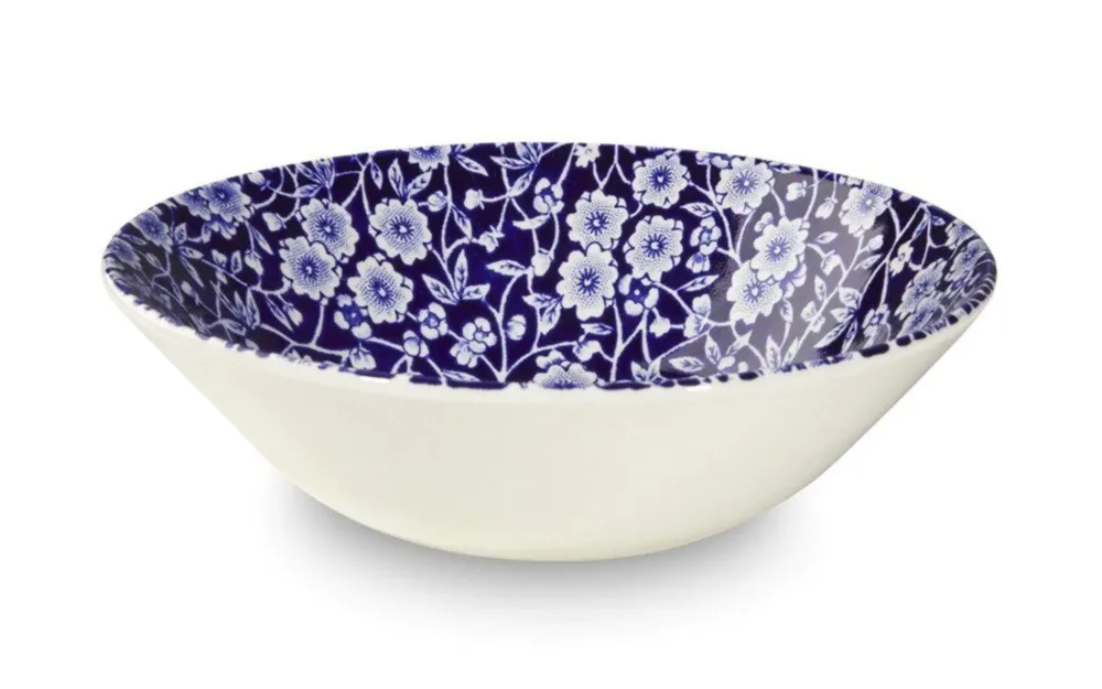 Burleigh Pottery Burleigh Pottery|Blue Calico Cereal Bowl