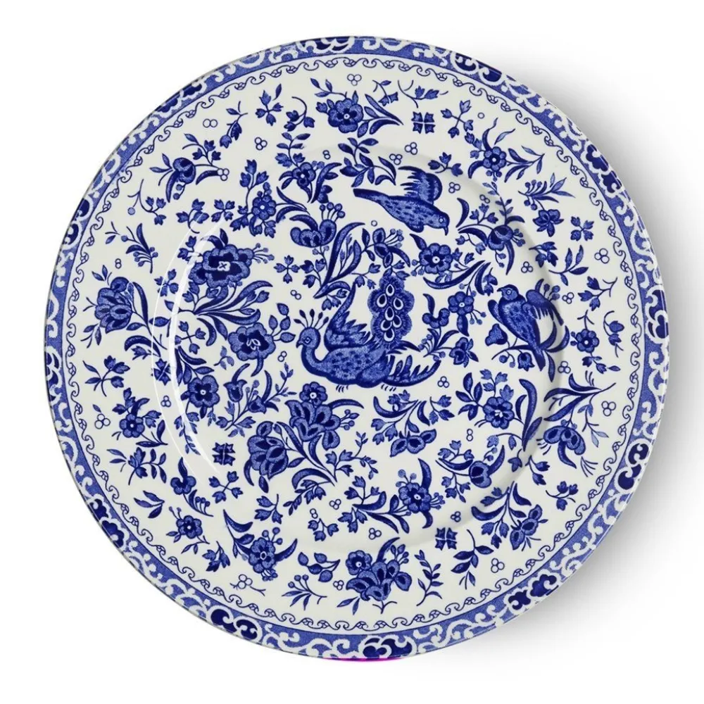 Burleigh Pottery Burleigh Pottery|Blue Regal Peacock Medium Plate