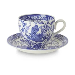 Burleigh Pottery Burleigh Pottery|Teacups & Saucers|Blue Regal Peacock Teacup & Saucer
