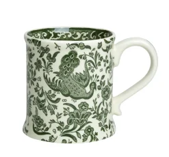 Burleigh Pottery Burleigh Pottery|Assorted Mugs|Green Regal Peacock Footed Mug