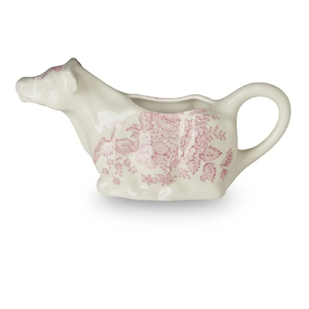 Burleigh Pottery Burleigh Pottery|Creamers & Sugar Bowls|Pink Asiatic Pheasants Cow Creamer