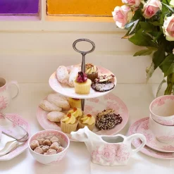 Burleigh Pottery Burleigh Pottery|Creamers & Sugar Bowls|Pink Asiatic Pheasants Cow Creamer