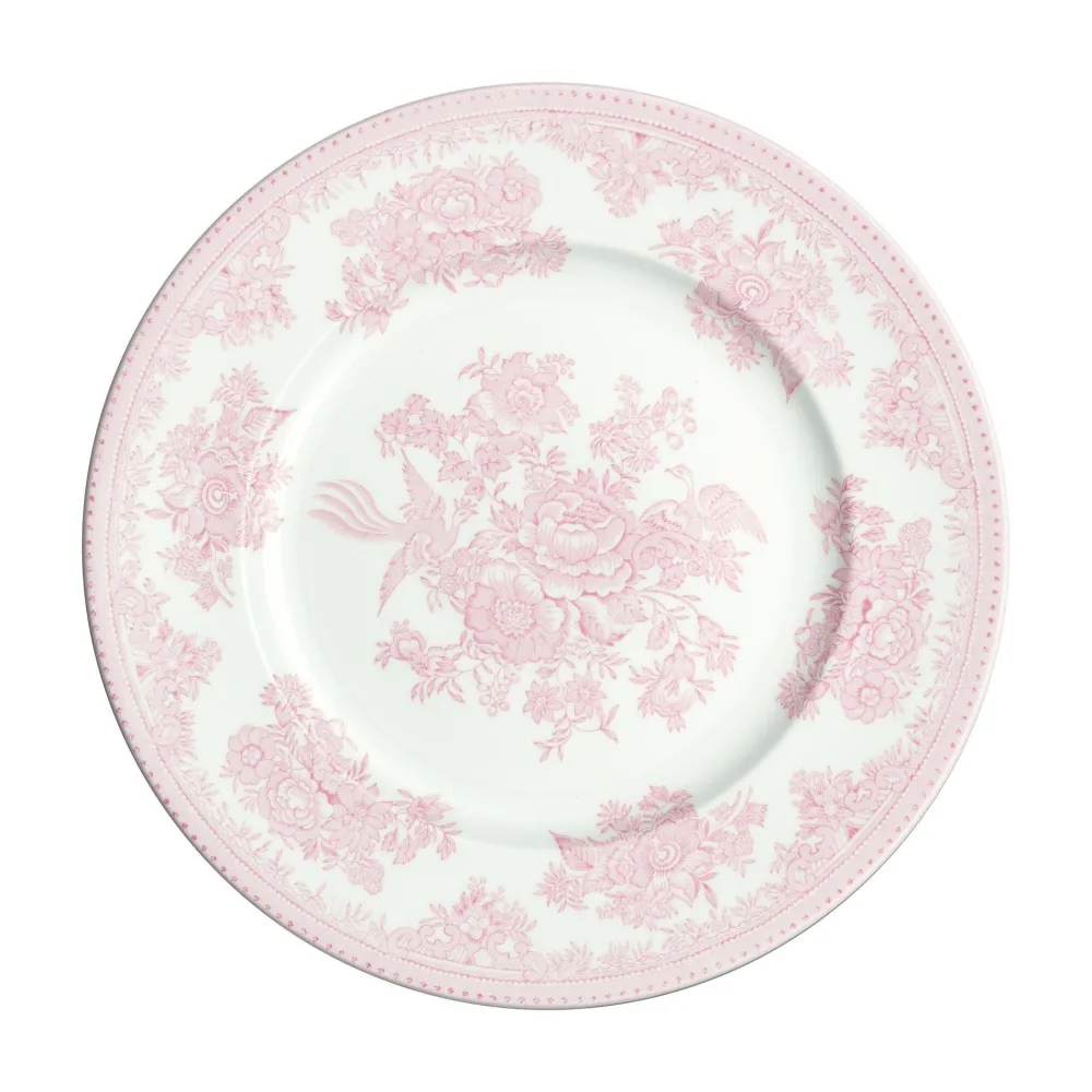 Burleigh Pottery Burleigh Pottery|Pink Asiatic Pheasants Medium Plate