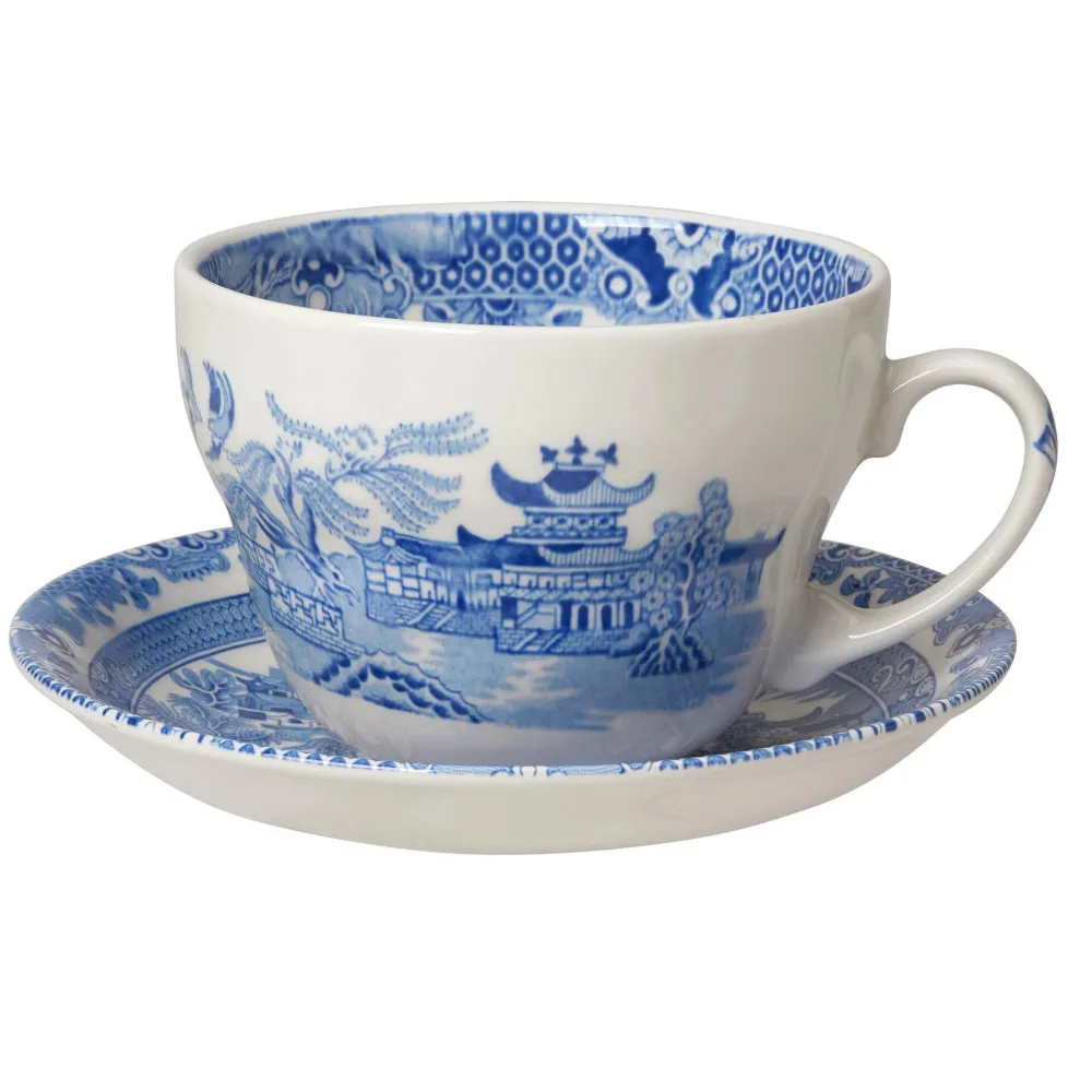 Burleigh Pottery Burleigh Pottery|Teacups & Saucers|Torquay Blue Willow Breakfast Cup & Saucer