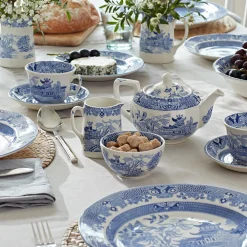 Burleigh Pottery Burleigh Pottery|Creamers & Sugar Bowls|Torquay Blue Willow Small Sugar Bowl