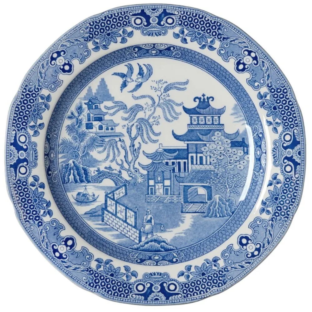 Burleigh Pottery Burleigh Pottery|Torquay Blue Willow Dinner Plate
