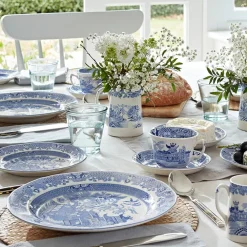 Burleigh Pottery Burleigh Pottery|Torquay Blue Willow Dinner Plate