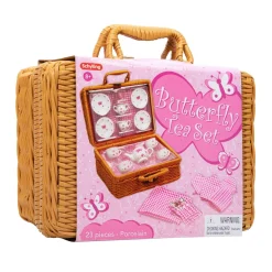 Toys|Children's Tea Sets|Butterfly Tea Set Basket
