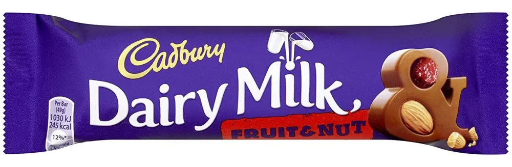 British Chocolate|Cadbury Dairy Milk Fruit & Nut Bar 45g
