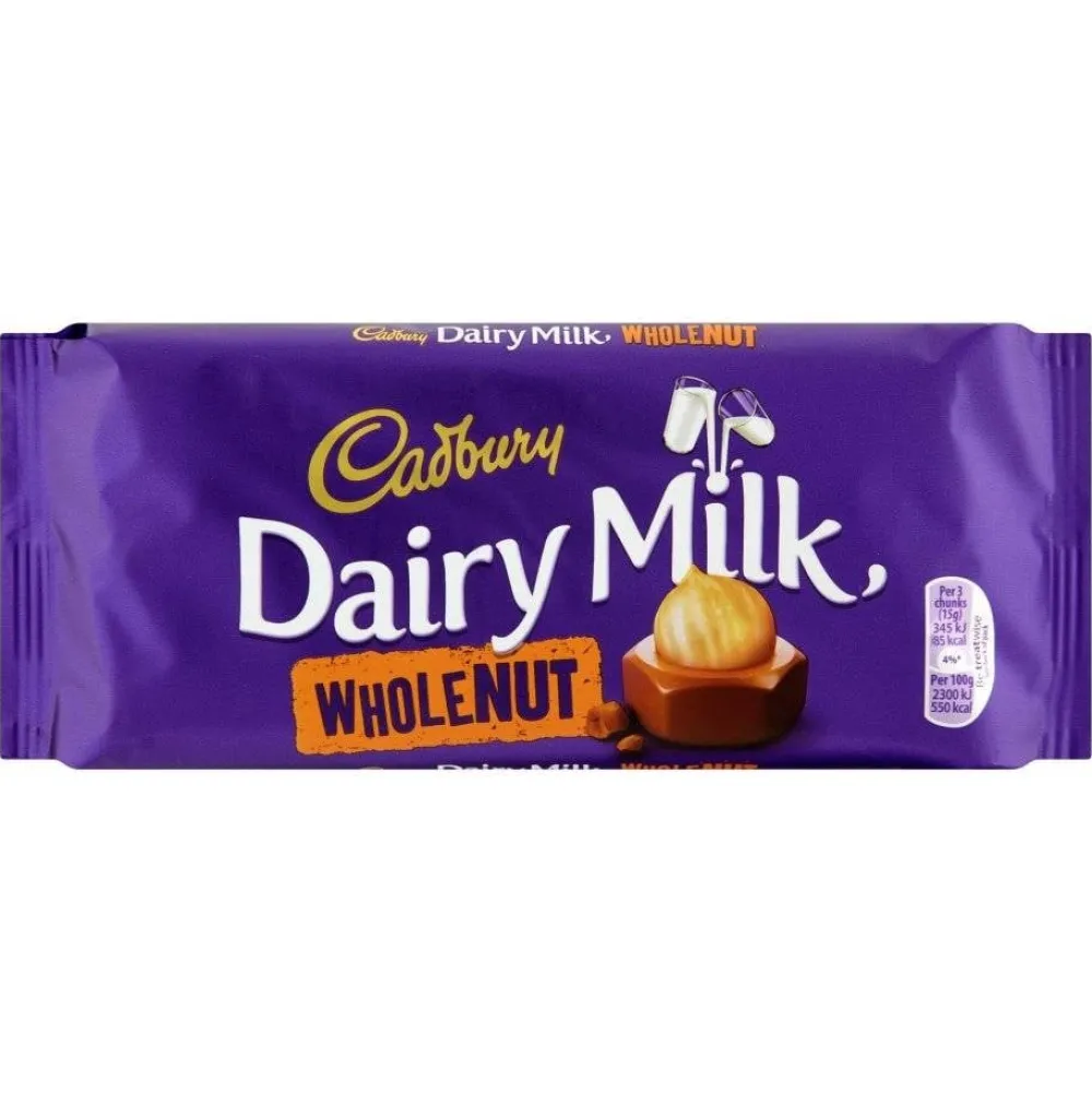 British Chocolate|Cadbury Dairy Milk Whole Nut Bar 120g