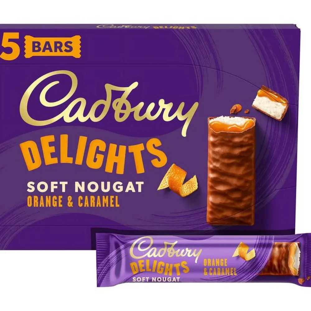 British Chocolate|Cadbury Delights Orange & Caramel 5 Pack