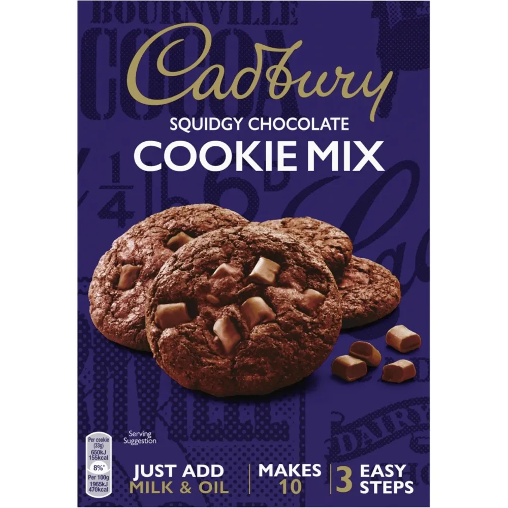 Desserts & Baking|Cadbury Squidgy Chocolate Cookie Mix 265g