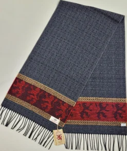 Scarves & Wraps|Calzeat of Scotland Celtic Alba Lion Red Jacquard Scarf
