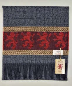 Scarves & Wraps|Calzeat of Scotland Celtic Alba Lion Red Jacquard Scarf