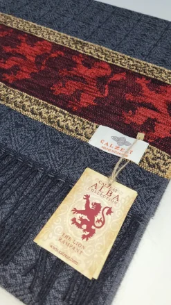 Scarves & Wraps|Calzeat of Scotland Celtic Alba Lion Red Jacquard Scarf