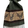 Scarves & Wraps|Calzeat of Scotland Celtic Alba Highland Cow Loden Jacquard Scarf