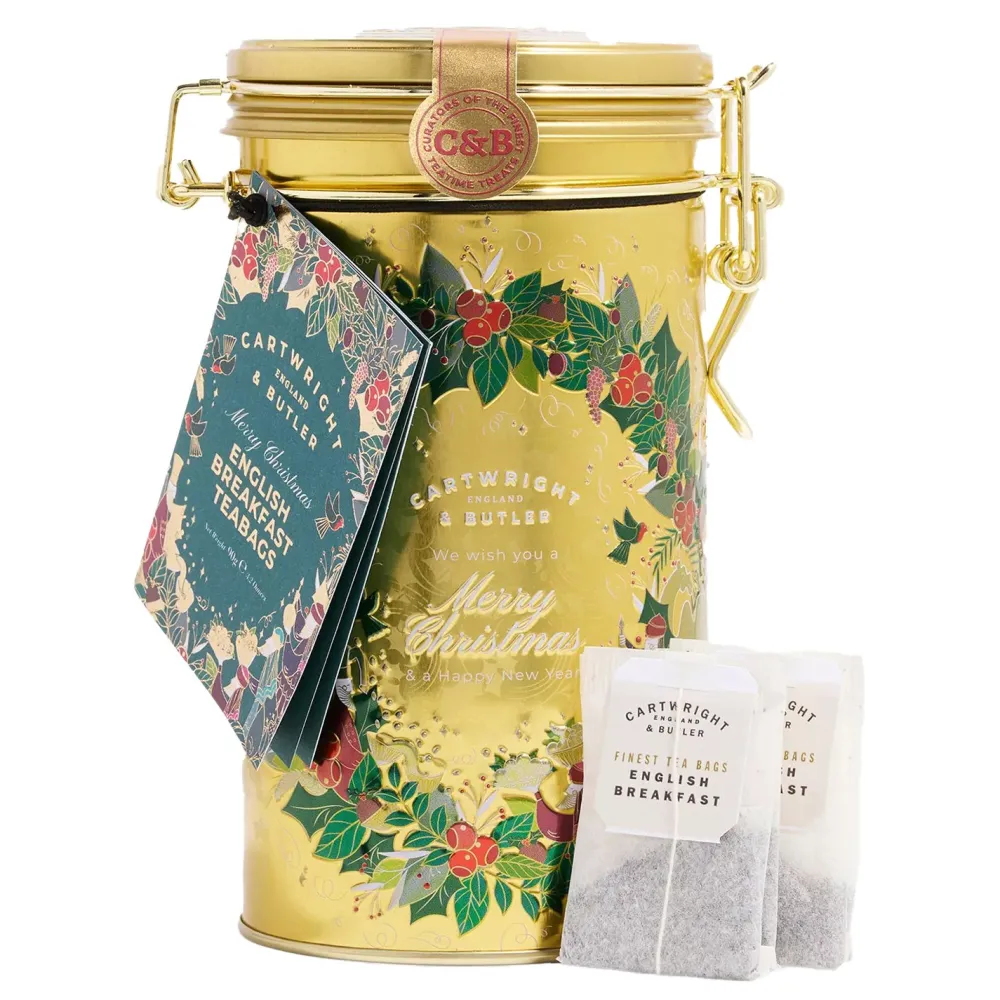 Cartwright & Butler Other Favourites|Merry Christmas English Breakfast Tea Caddy 30s