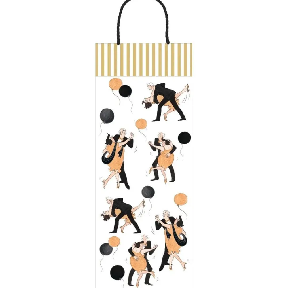 Caspari Gift Bags|Boogie Woogie Bottle Gift Bag