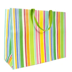 Caspari Gift Bags|Cabana Stripe Bright Jumbo Gift Bag