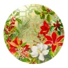 Caspari Trays|Christmas Garden Round Placemats