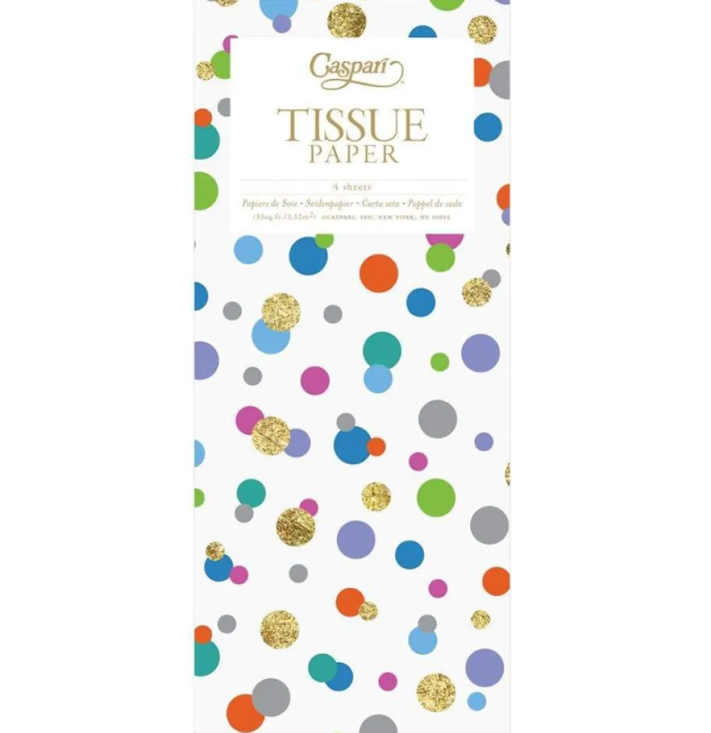 Caspari Gift Bags|Confetti Brights Tissue Paper