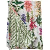 Caspari Tablecloths|Foxgloves Reversible Kantha Square Tablecloth