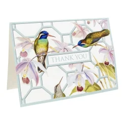 Caspari Boxed Cards|Hummingbird Trellis Thank You Boxed Cards
