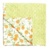Caspari Tablecloths|Orange Grove Reversible Fabric Tablecloth
