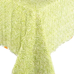 Caspari Tablecloths|Orange Grove Reversible Fabric Tablecloth