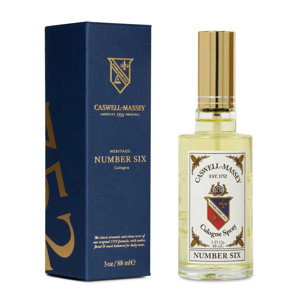 Caswell-Massey Men's Fragrance|Number Six Gold Cap Cologne