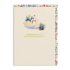 Greeting Cards|Cath Kidston Swans On Your Engagement Greeting Card