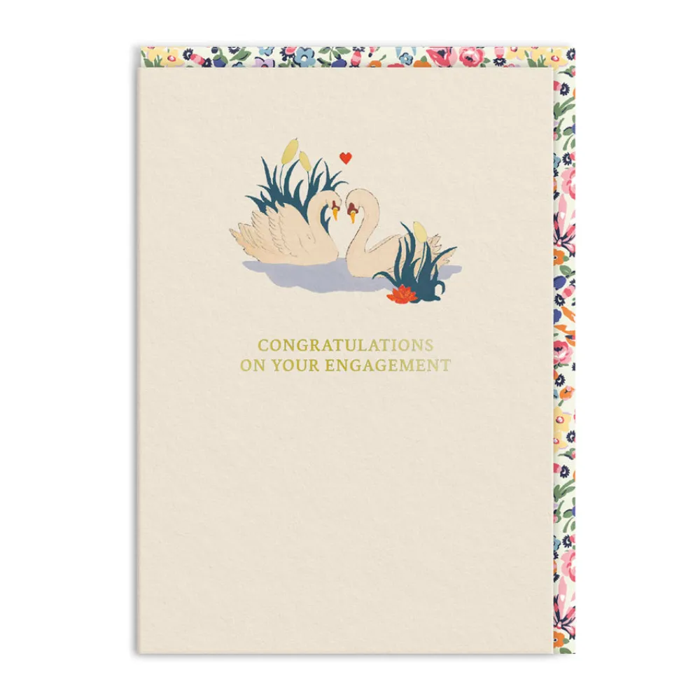 Greeting Cards|Cath Kidston Swans On Your Engagement Greeting Card