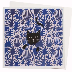 Greeting Cards|Catisse Flower Garden Cat Greeting Card