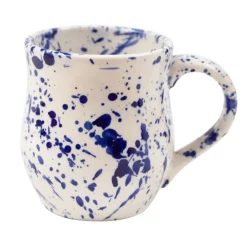 Ceramic Inspirations Assorted Mugs|Blue Splatter Curved Mug