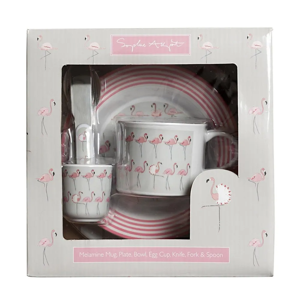 Children's Tea Sets|Children's Melamine Set - Flamingos