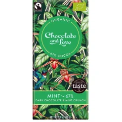British Chocolate|Chocolate & Love Organic Dark Chocolate & Mint Bar
