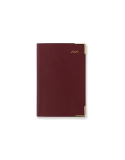 Journals & Other Stationery|Classic Mini Pocket Week to View Planner 2026, Sunday Start, Burgundy