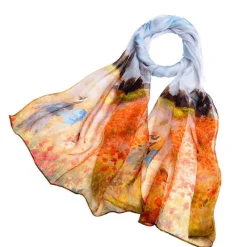 Scarves & Wraps|Cultural Icons|Claude Monet Poppy Field Silk Scarf